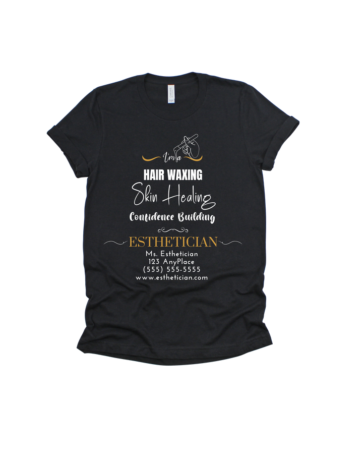 Black Hair Waxing Skin Healing Confidence Building Esthetician adult T-shirt