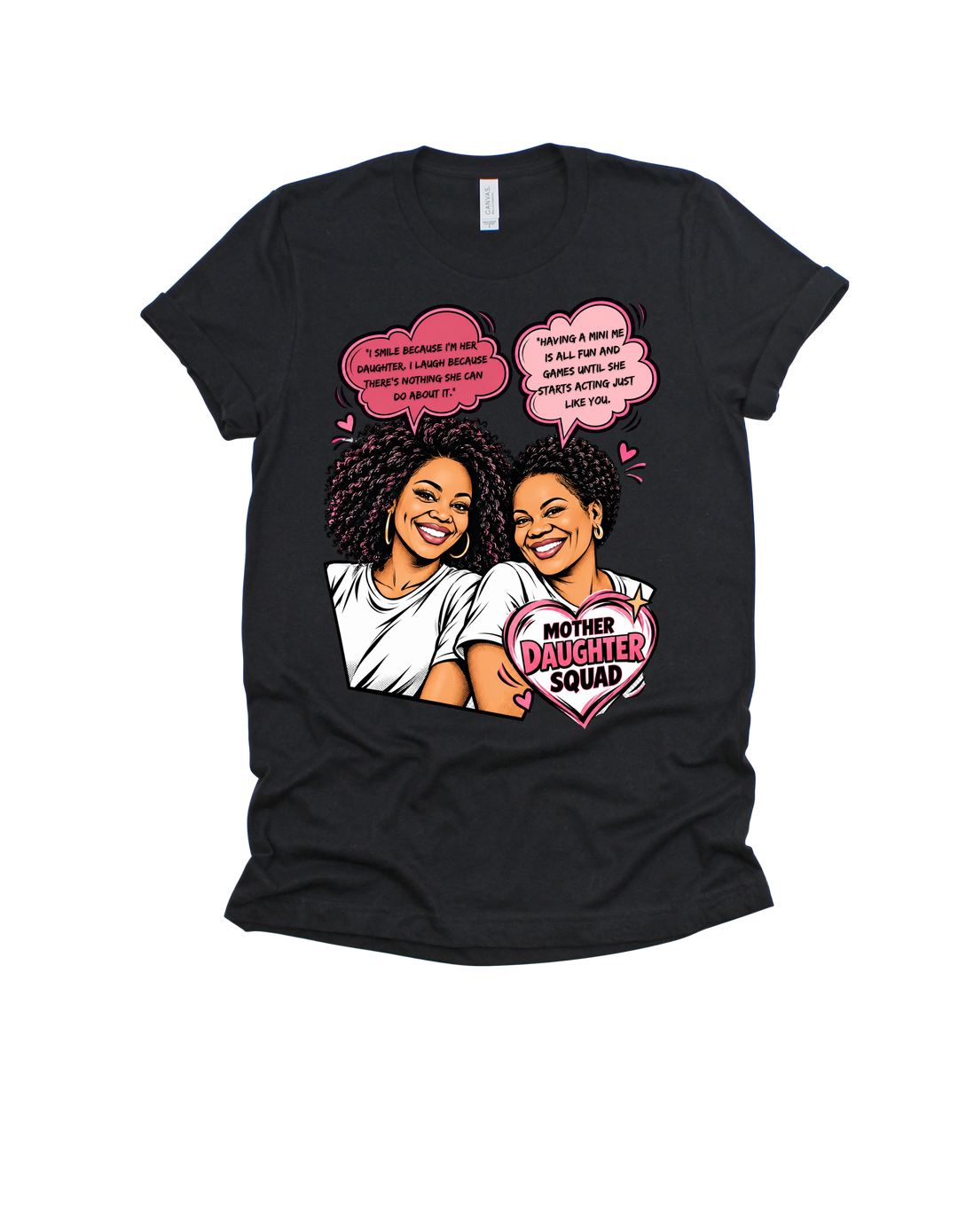 Mother Daughter Squad T-shirt in black
