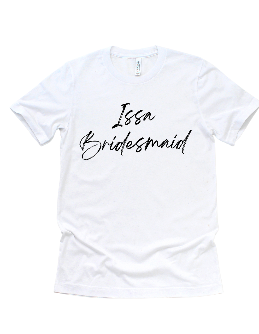 White Issa Bridesmaid bridal party adult T-shirt