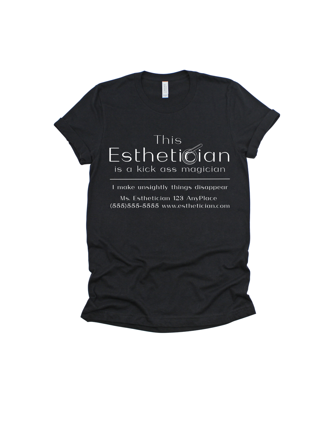 Black This Esthetician Is a Kick-Ass Magician adult T-shirt