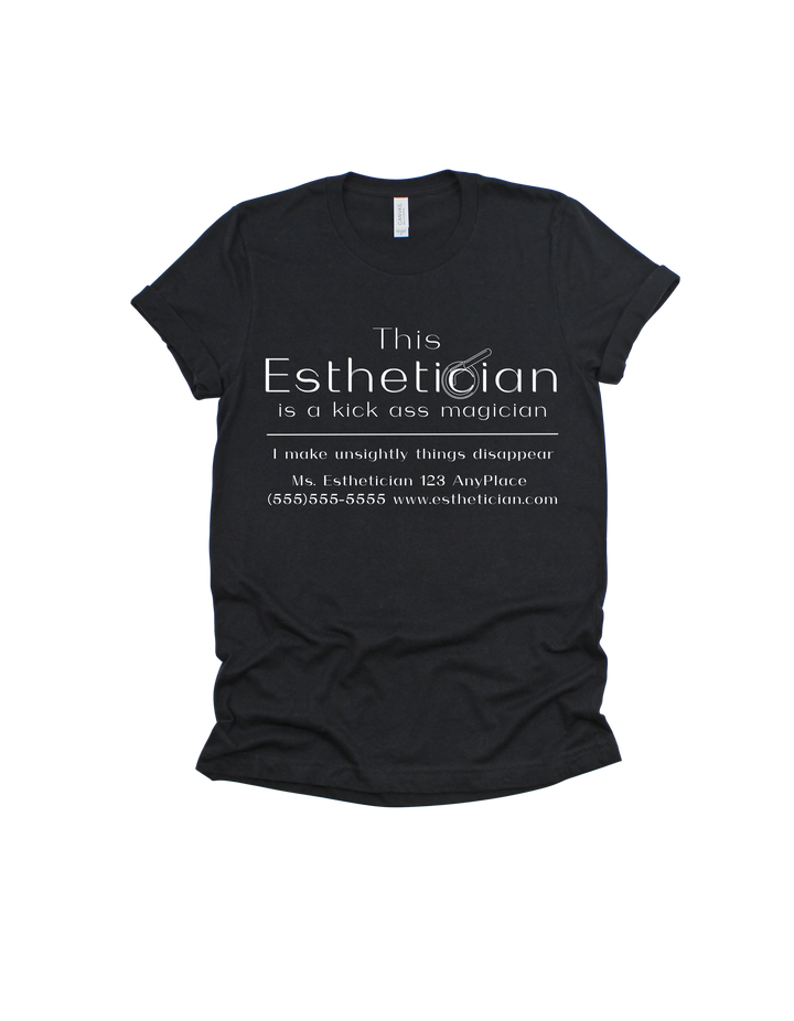 Black This Esthetician Is a Kick-Ass Magician adult T-shirt