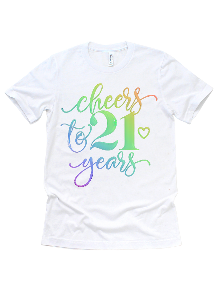 Cheers to 21 Years Birthday T-Shirt