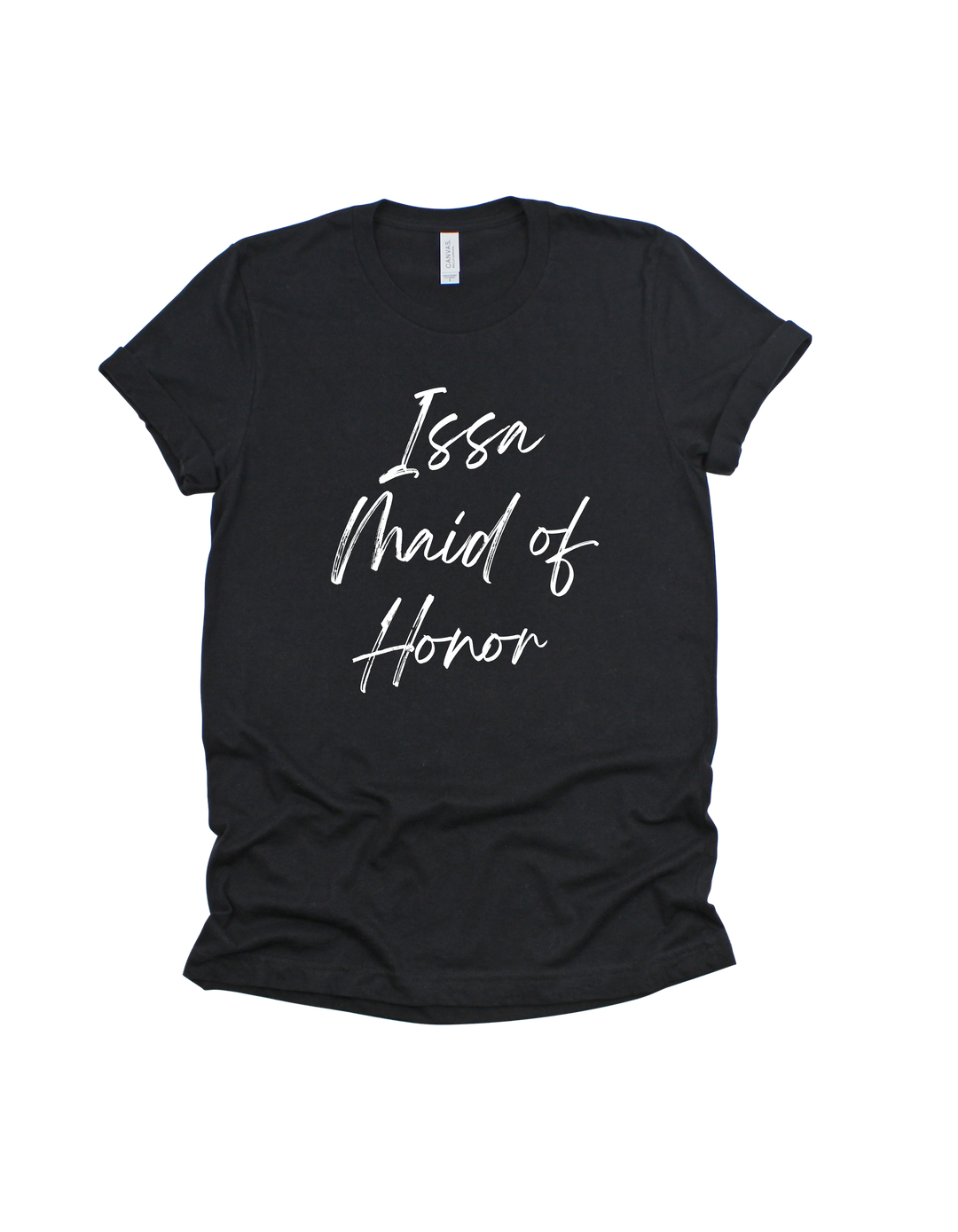 Black Issa Maid of Honor bridal party adult T-shirt
