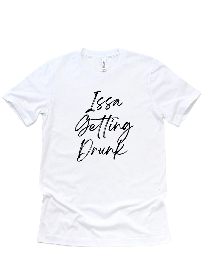 White Issa getting drunk bridal party adult T-shirt