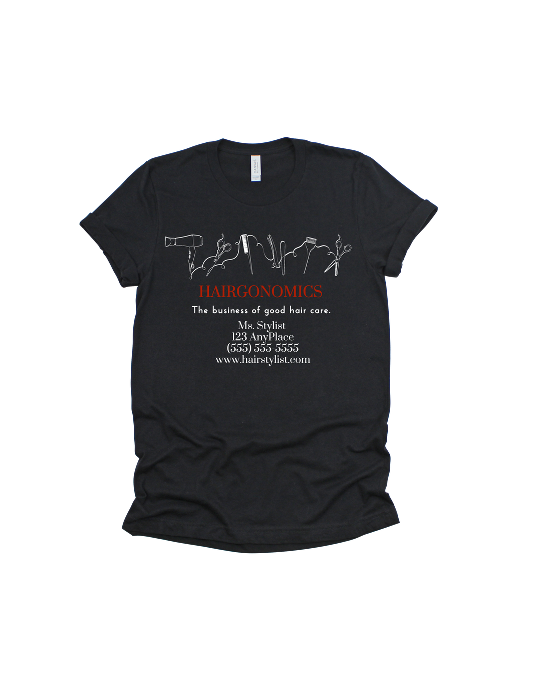 Black Hairgonomics The Business of Good Hair customizable adult T-shirt
