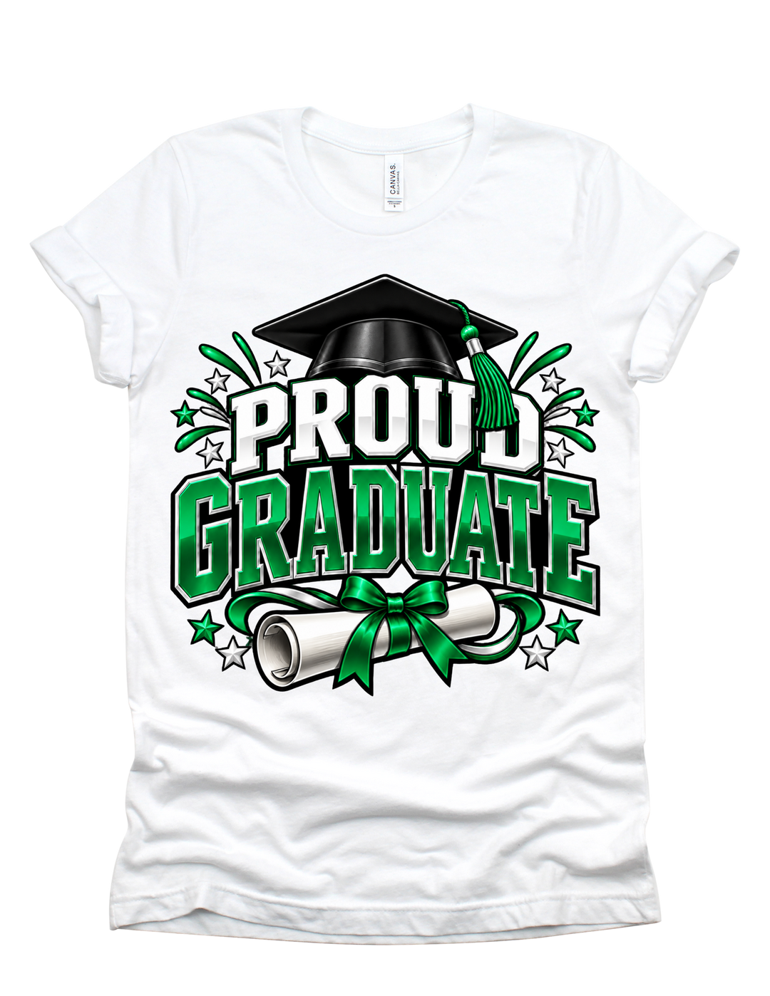 Proud Graduate graduation T-shirt in white