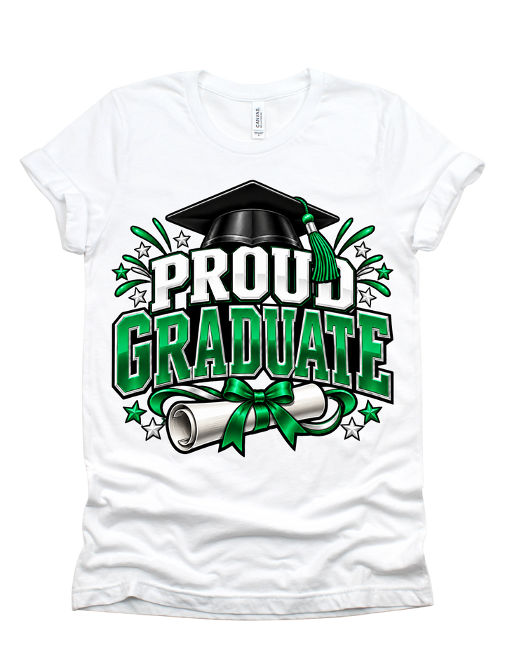 Proud Graduate graduation T-shirt in white
