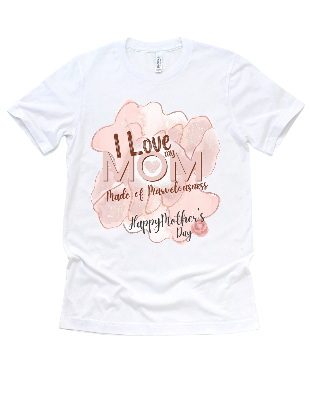 I Love My Mom T-shirt in white