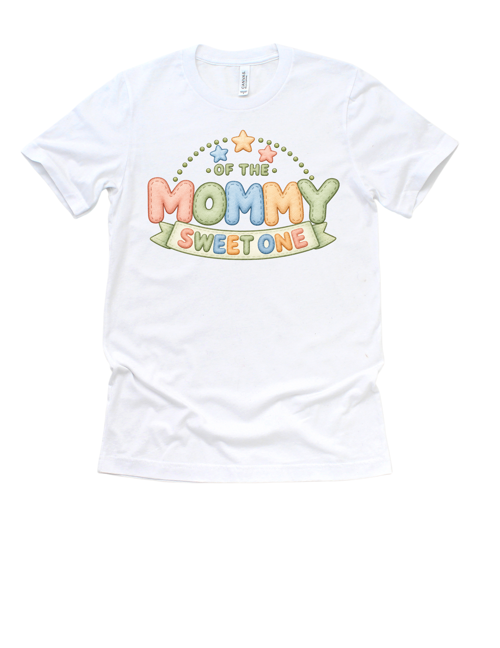 Mommy of the Sweet One design on a white adult T-shirt