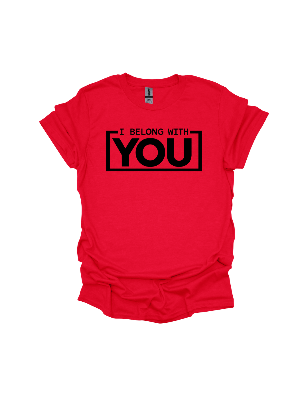 Red I Belong With You Valentine’s Day couple T-shirt