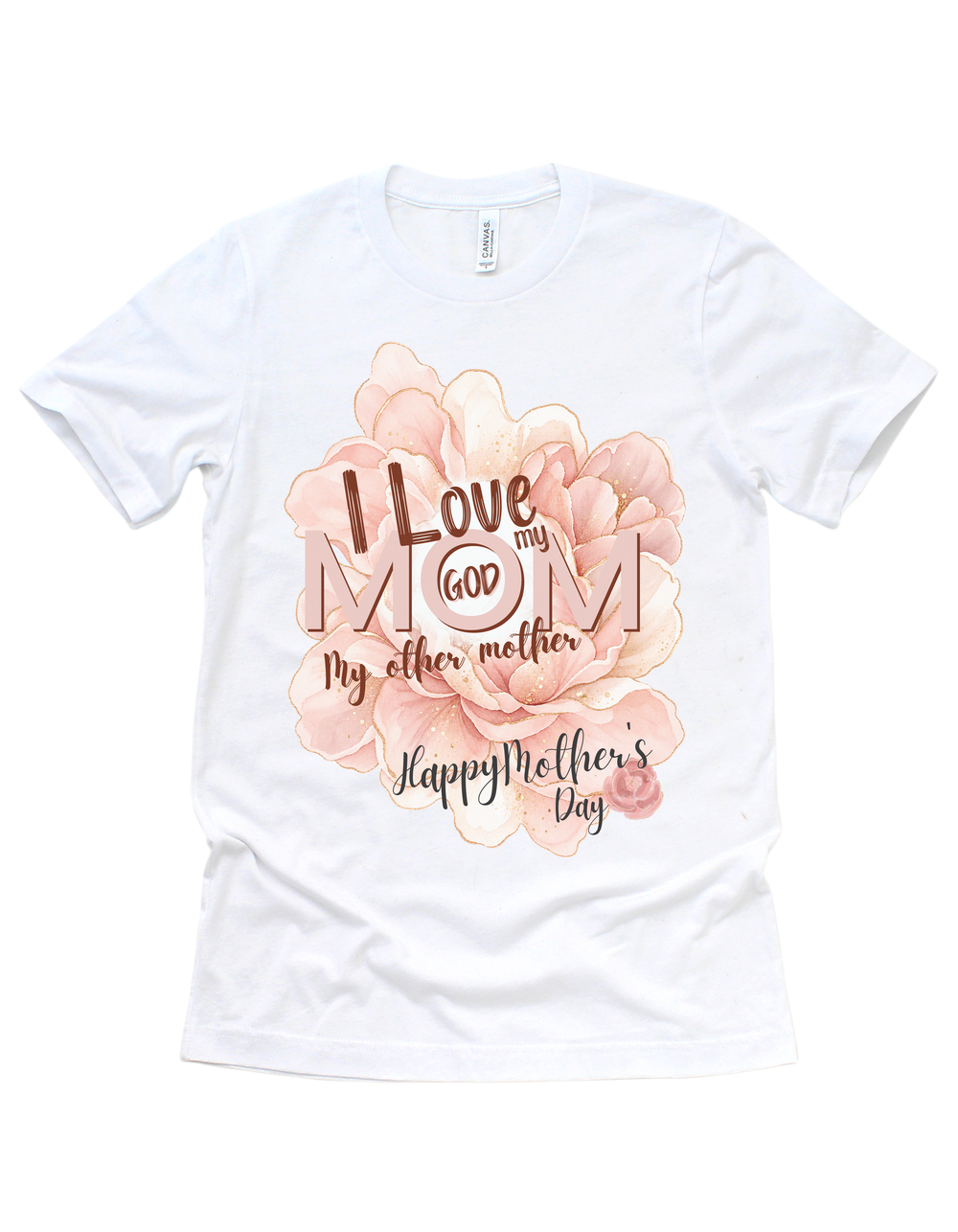 I Love My God Mom T-shirt in white