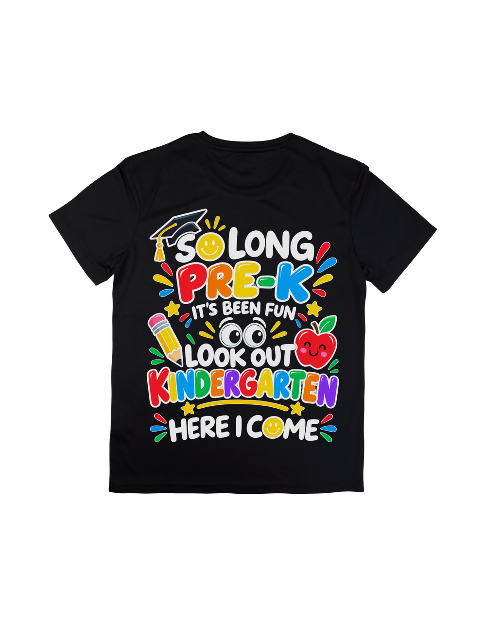 So Long Pre-K graduation T-shirt in black