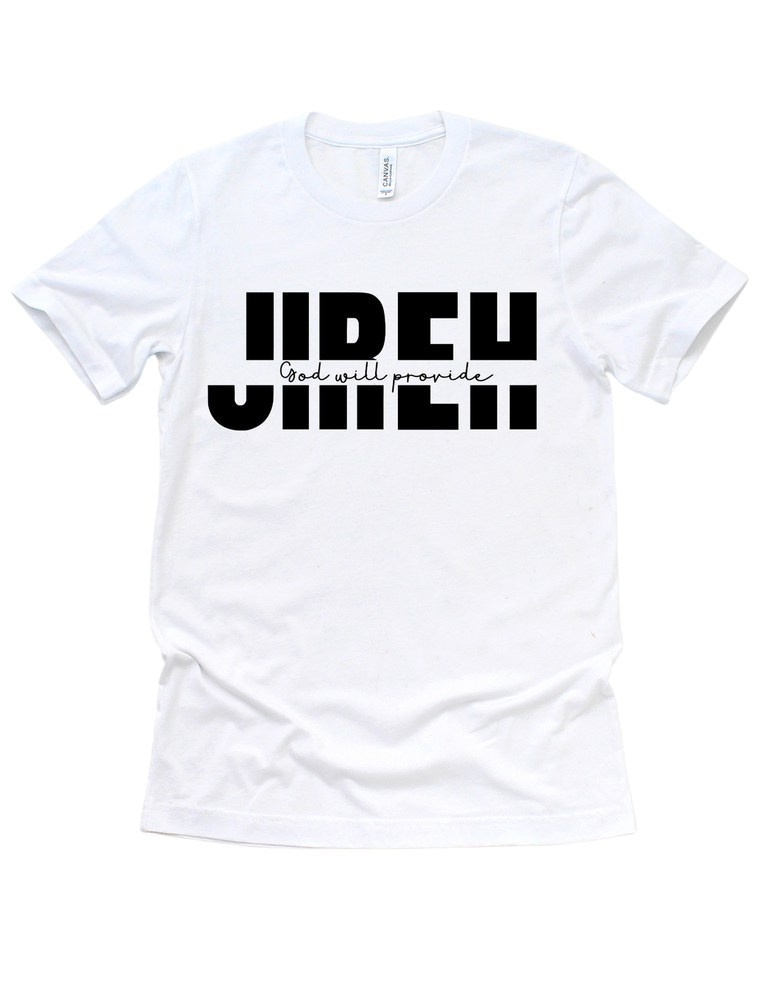 White Jehovah Jireh faith-based adult T-shirt