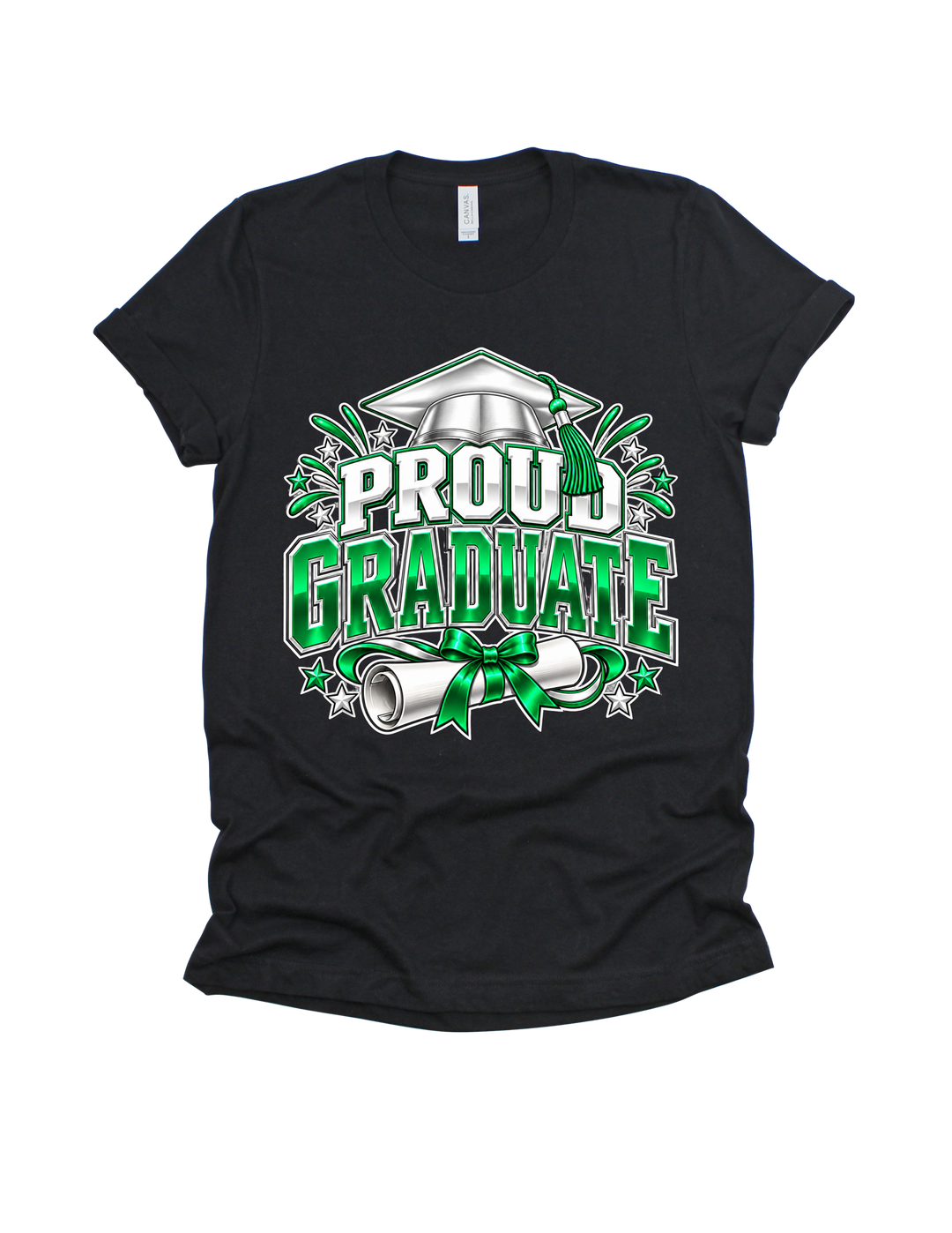 Proud Graduate graduation T-shirt in Black