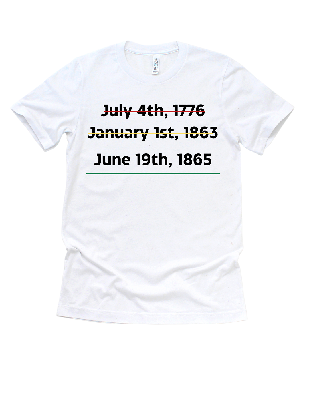 June 19, 1865 Juneteenth T-shirt in white