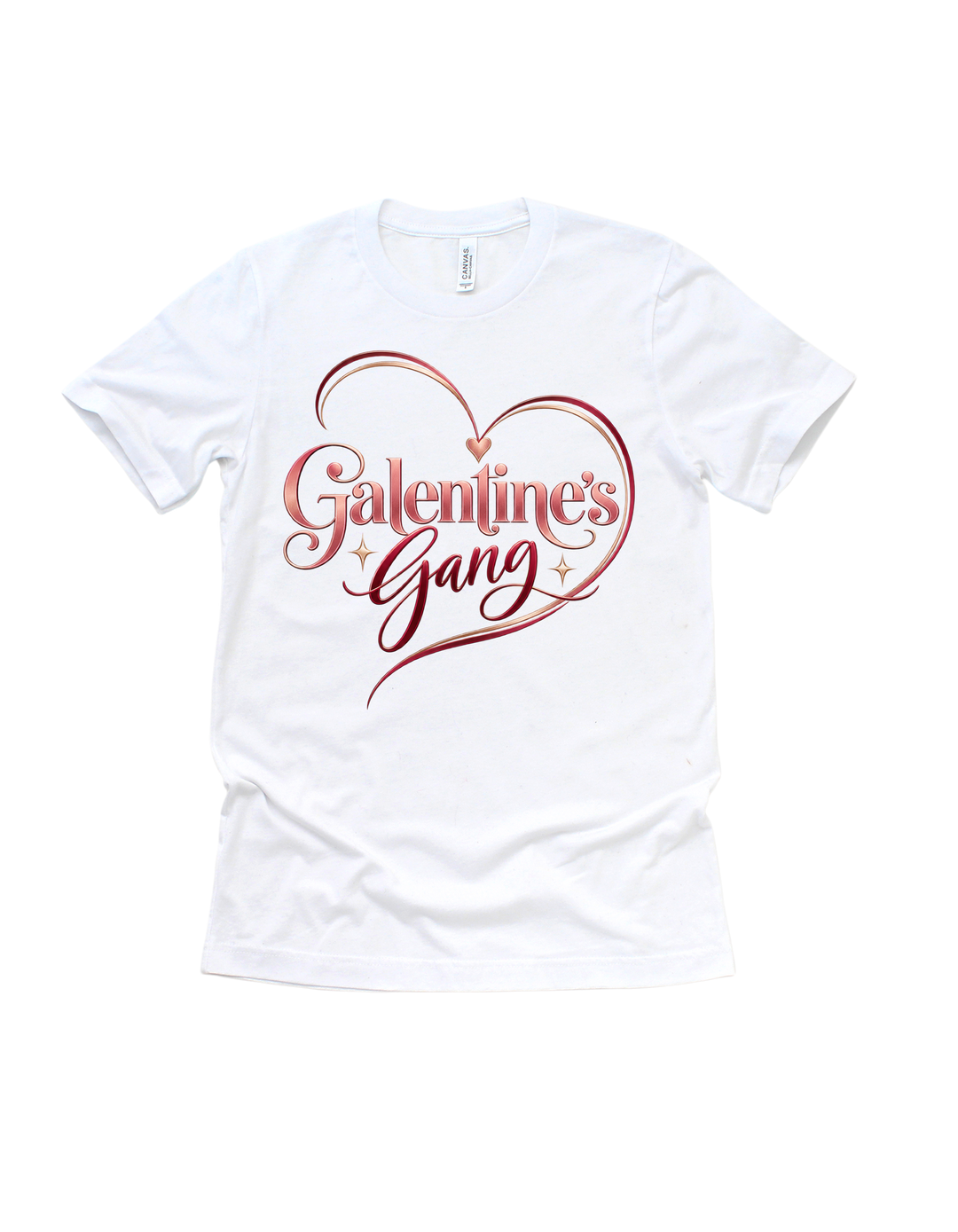 White Galentine’s Day friends adult T-shirt