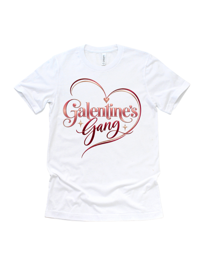 White Galentine’s Day friends adult T-shirt