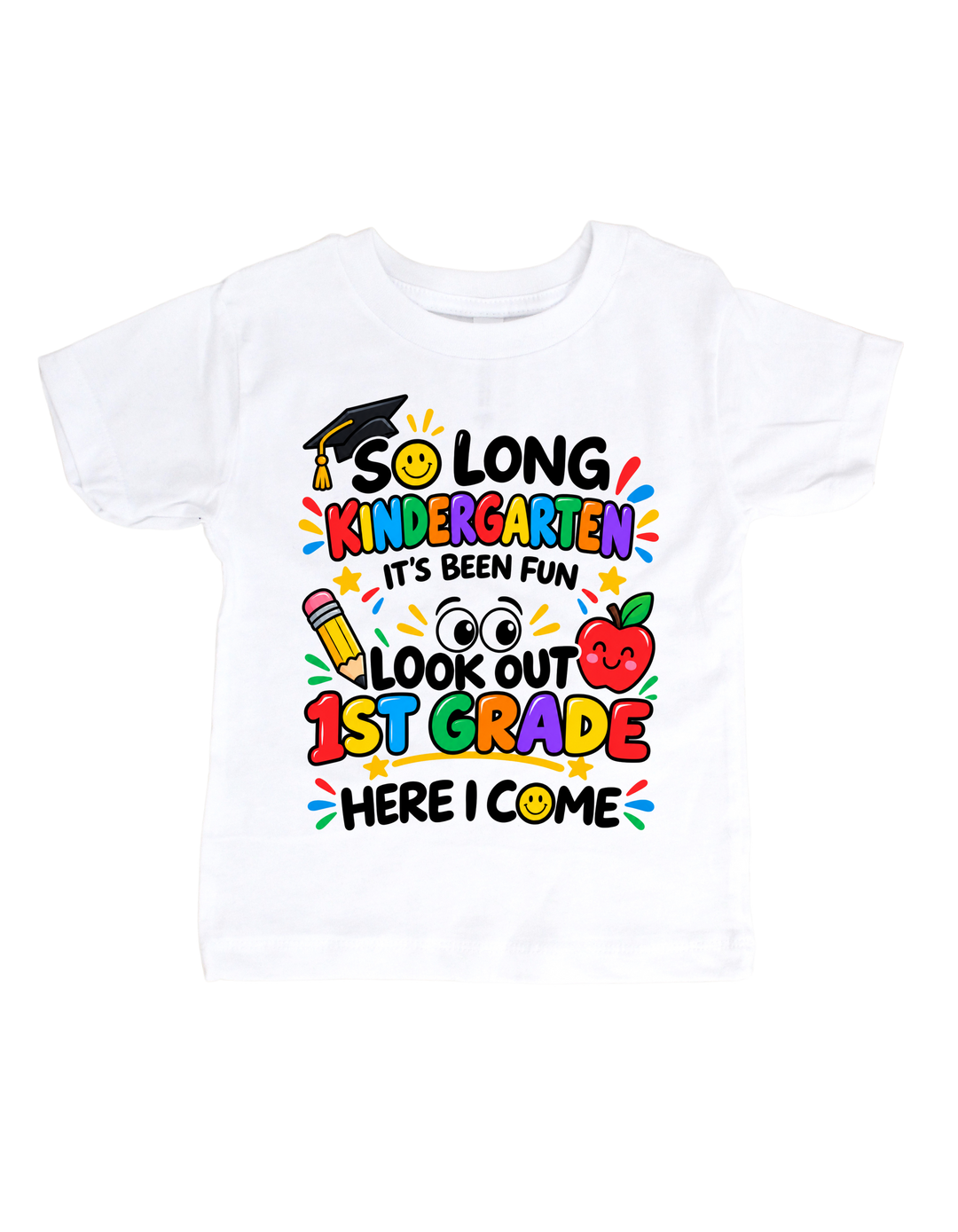So Long Kindergarten Graduation T-shirt in white