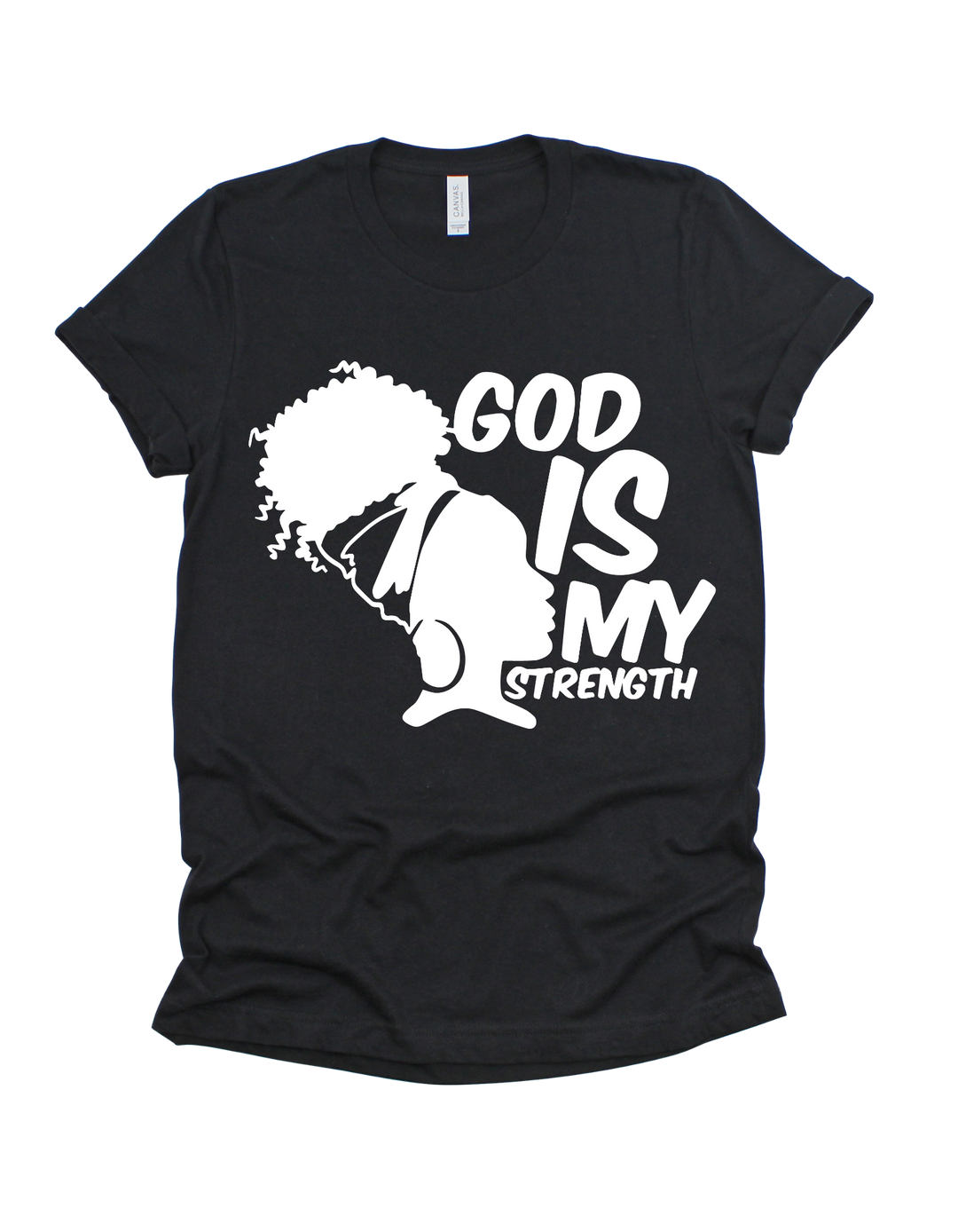 Black God Is My Strength adult T-shirt