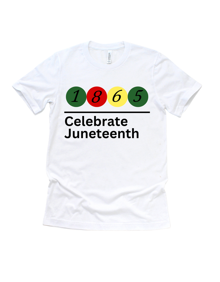 Celebrate Juneteenth T-shirt in white