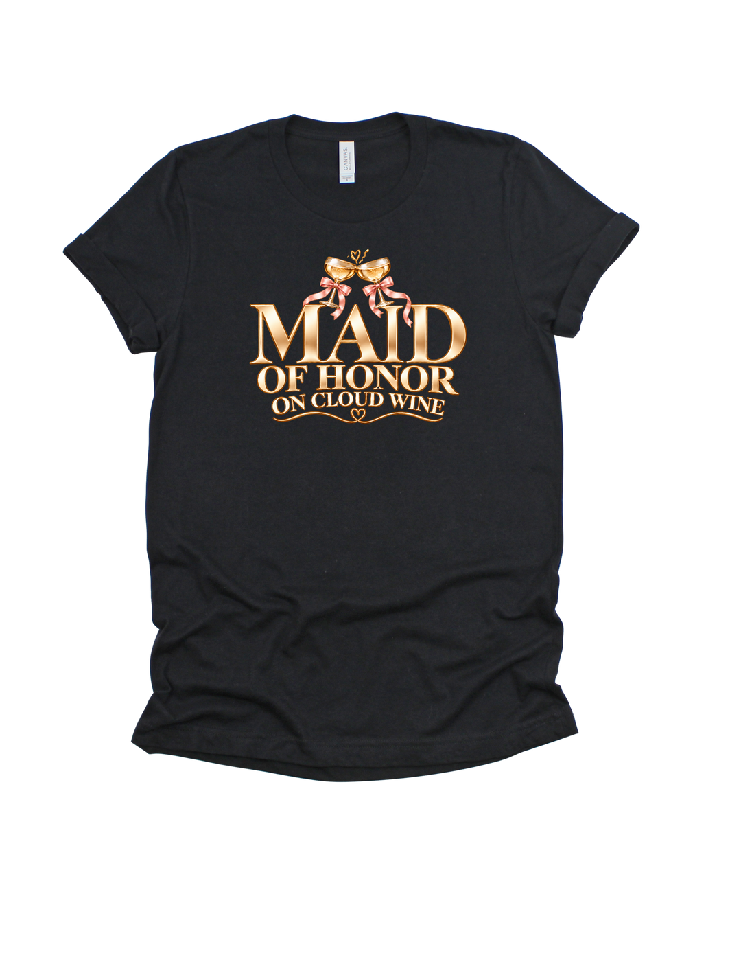 Black Maid of Honor on Cloud Wine adult T-shirt