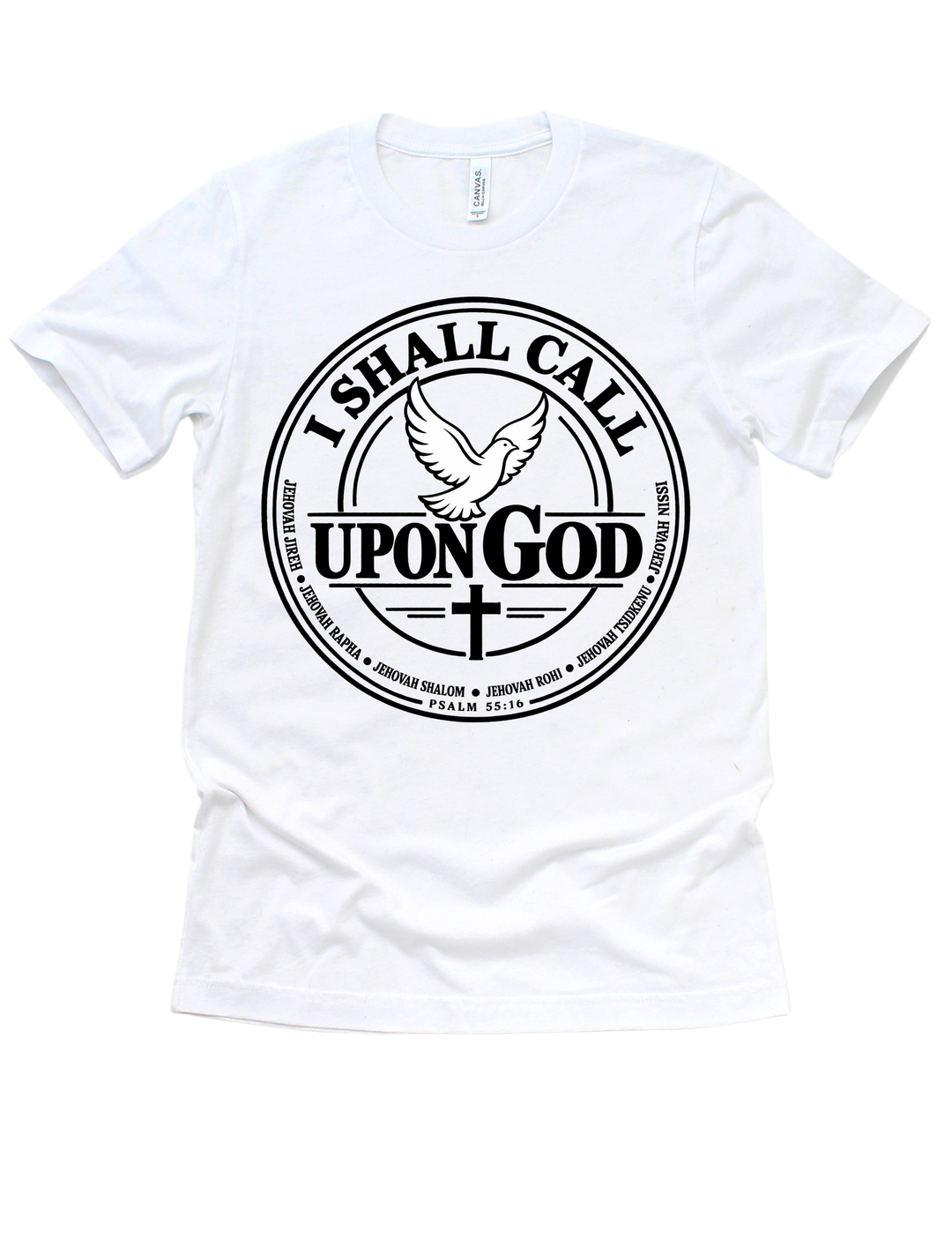Black I Shall Call Upon God adult T-shirt