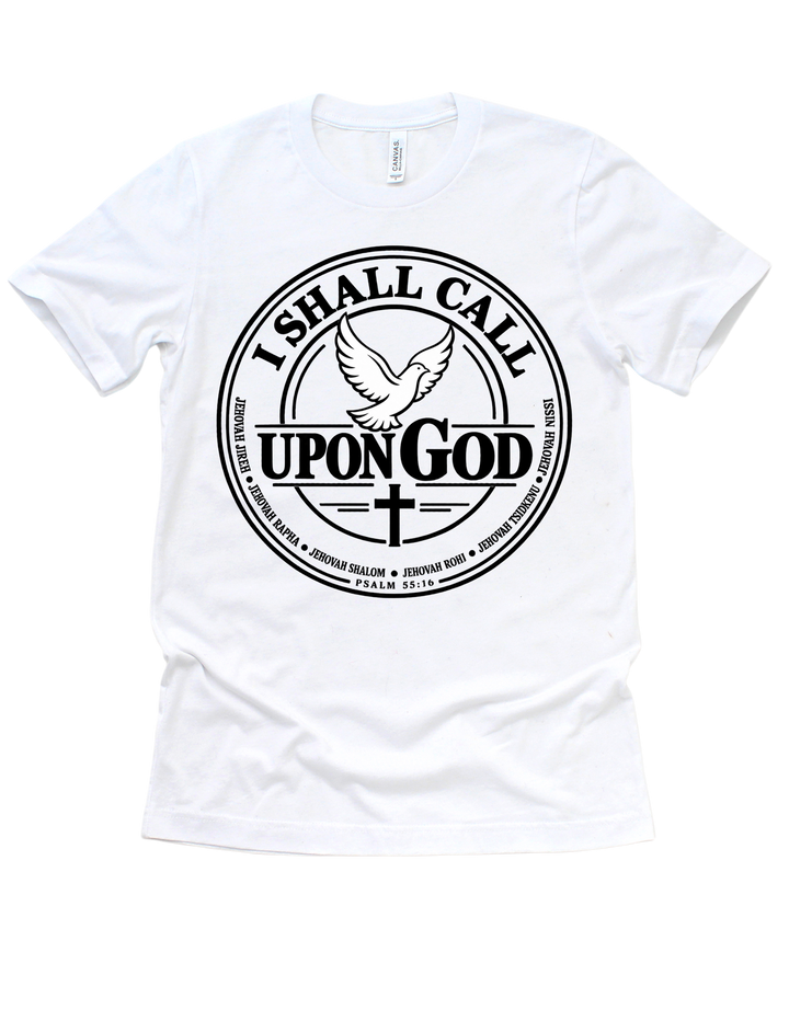 Black I Shall Call Upon God adult T-shirt