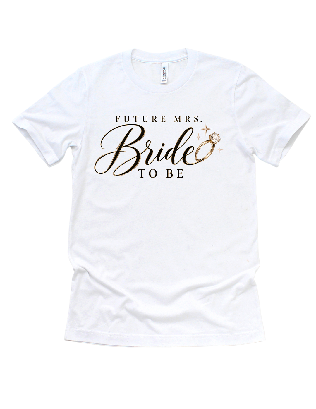 White Future Mrs. Bride-to-Be adult T-shirt