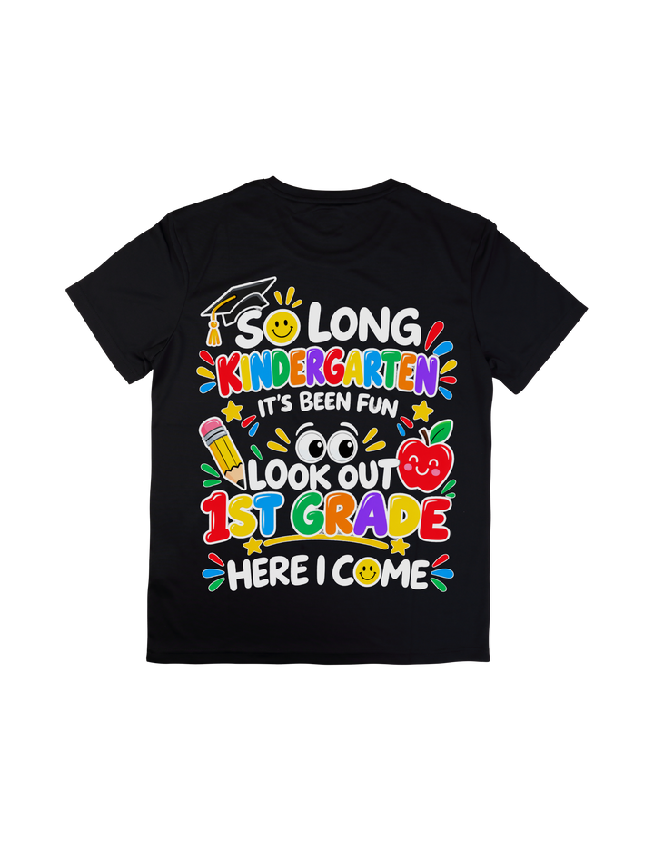 So Long Kindergarten graduation T-shirt in black