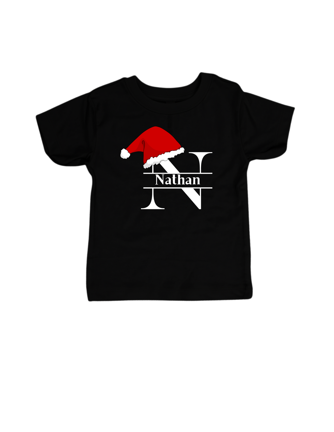 Personalized Christmas Initial Adult T-Shirt