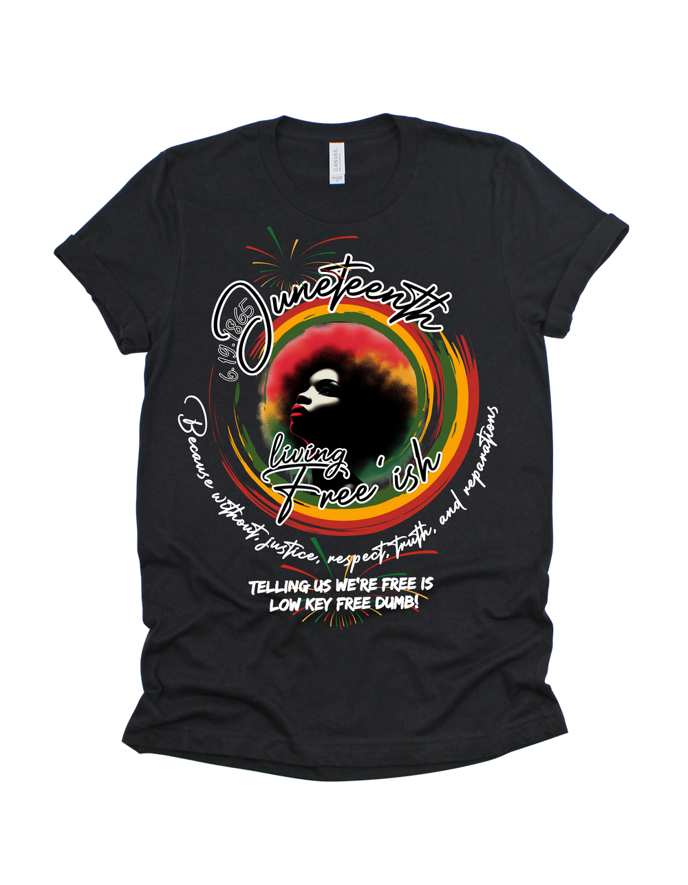 Living Free-ish Juneteenth T-shirt in black