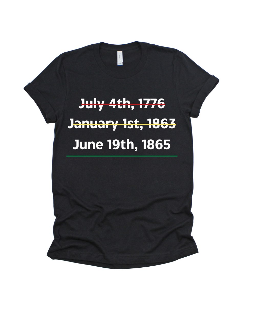 June 19, 1865 Juneteenth T-shirt in black