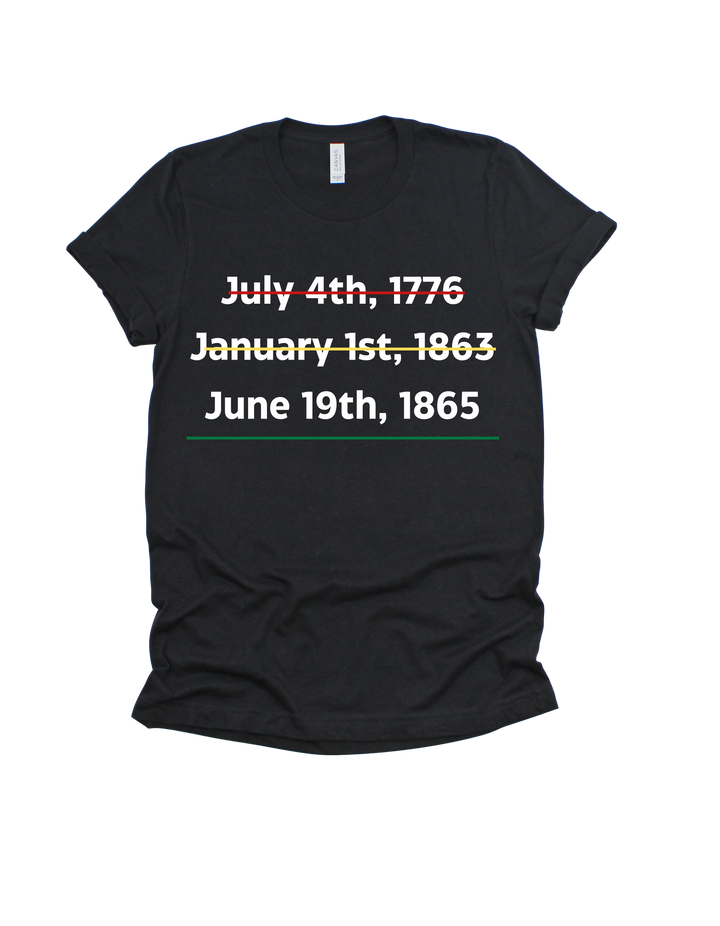 June 19, 1865 Juneteenth T-shirt in black