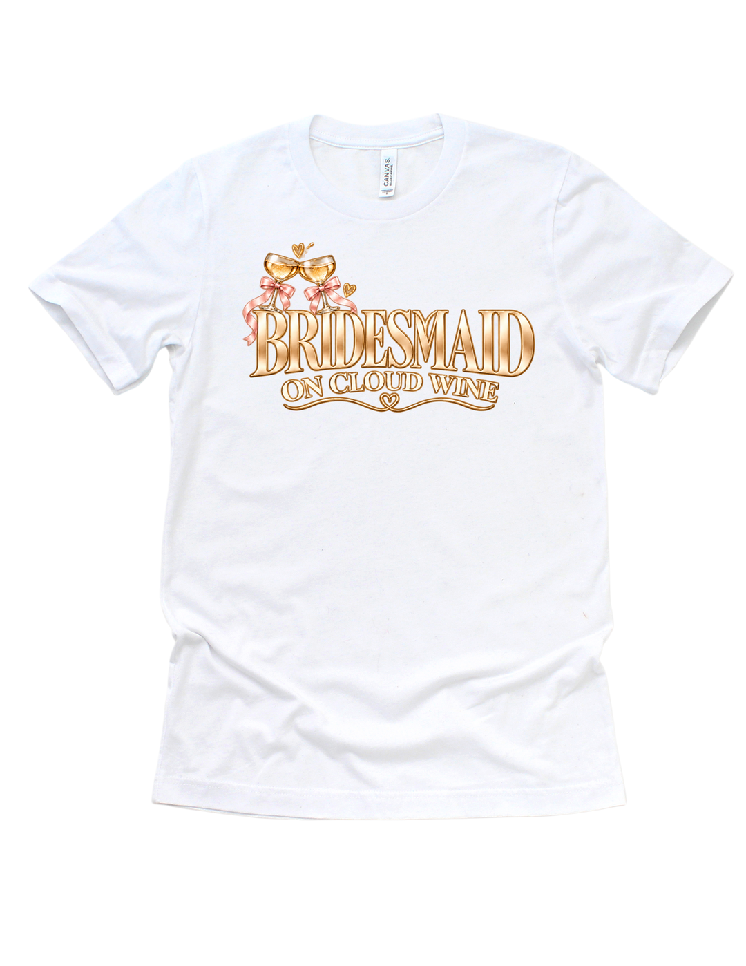 White Bridesmaid on Cloud Wine adult T-shirt