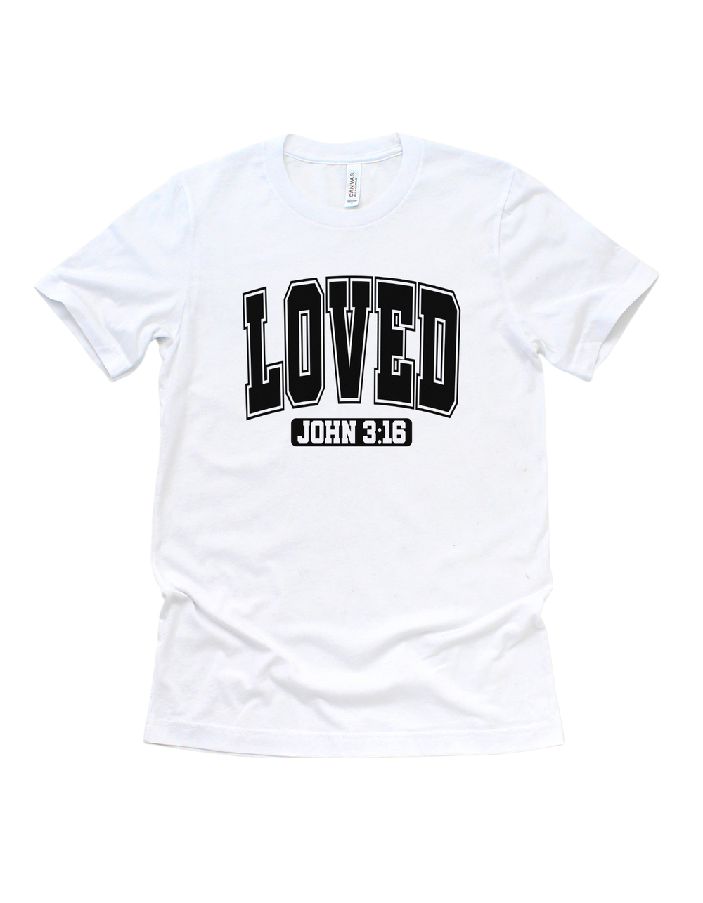 Loved faith-based adult T-shirt- black design