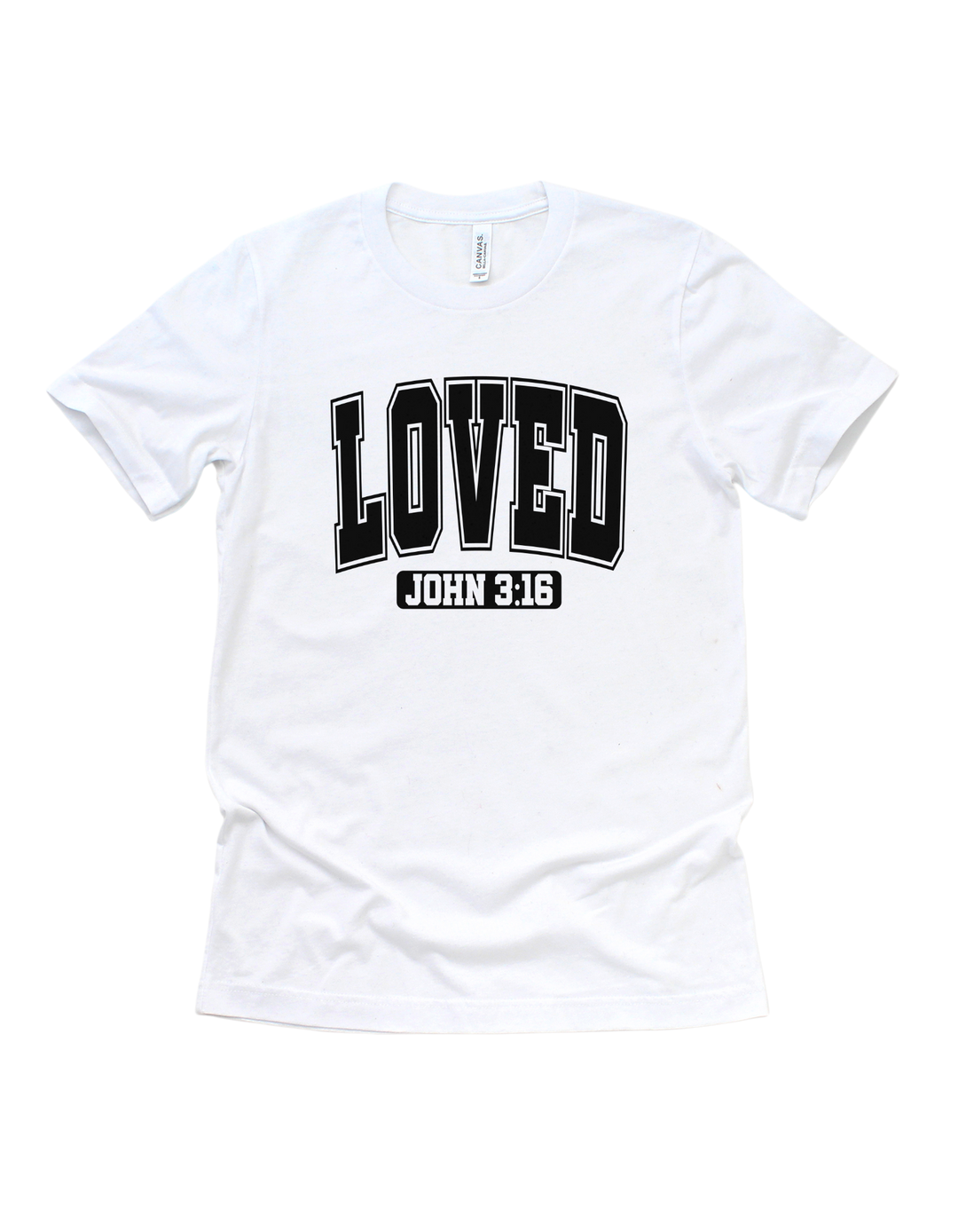Loved faith-based adult T-shirt- black design