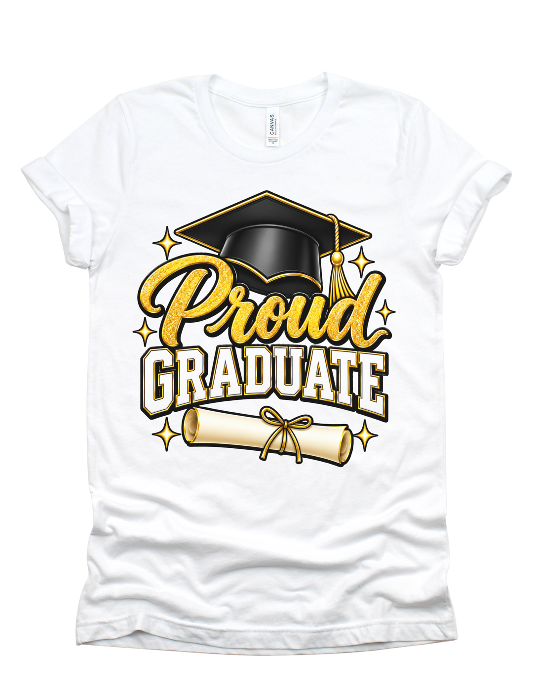 Proud Graduate graduation T-shirt in white