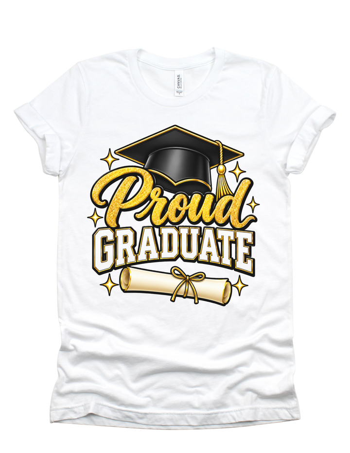 Proud Graduate graduation T-shirt in white