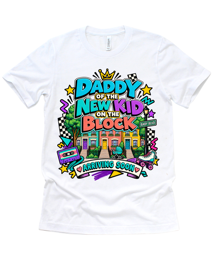 White New Kid on the Block Daddy adult T-shirt