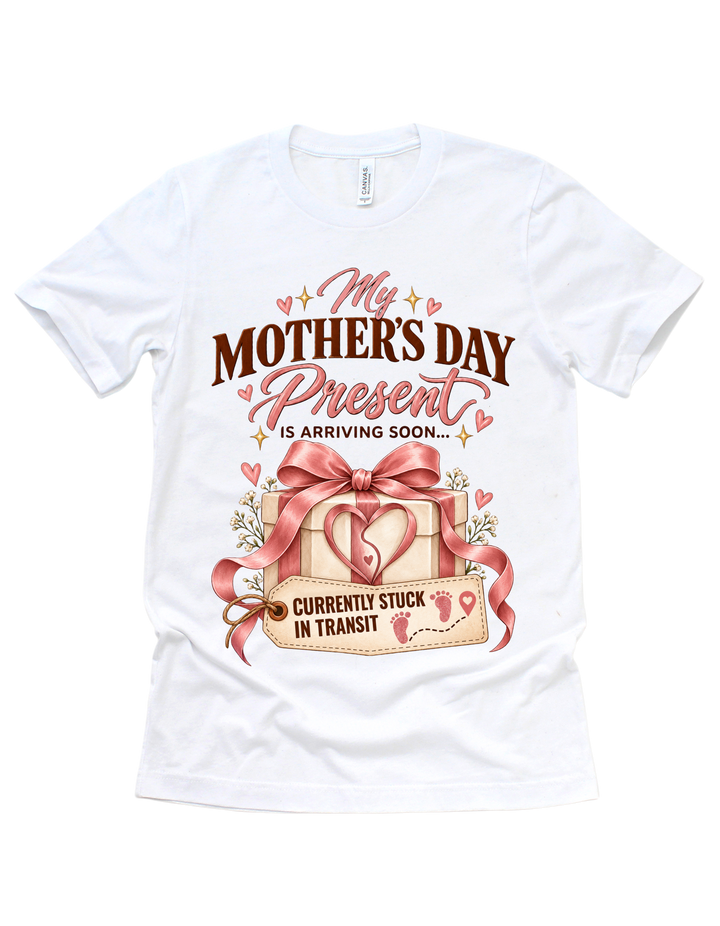 My Mother’s Day Present Is Currently Stuck in Traffic T-shirt in white