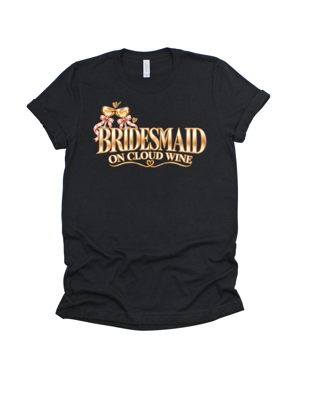 Black Bridesmaid on Cloud Wine adult T-shirt