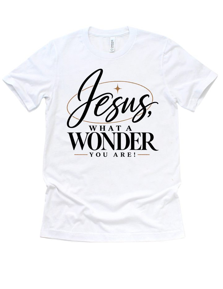 White Jesus What a Wonder You Are adult T-shirt