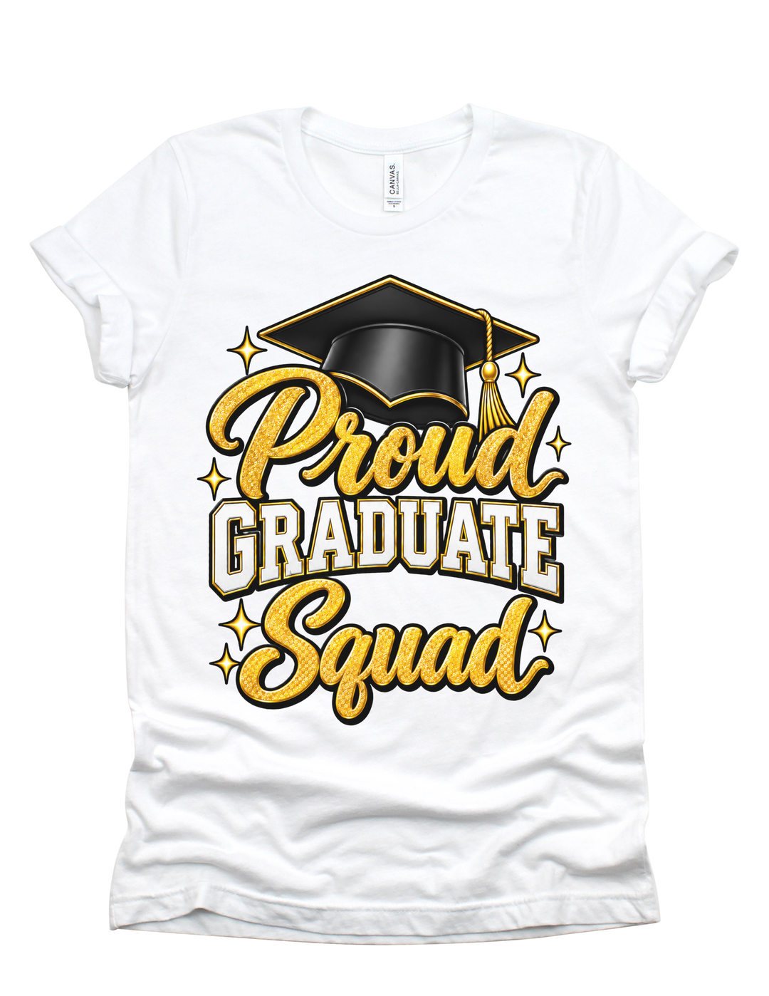 Proud Graduate Squad graduation T-shirt in white