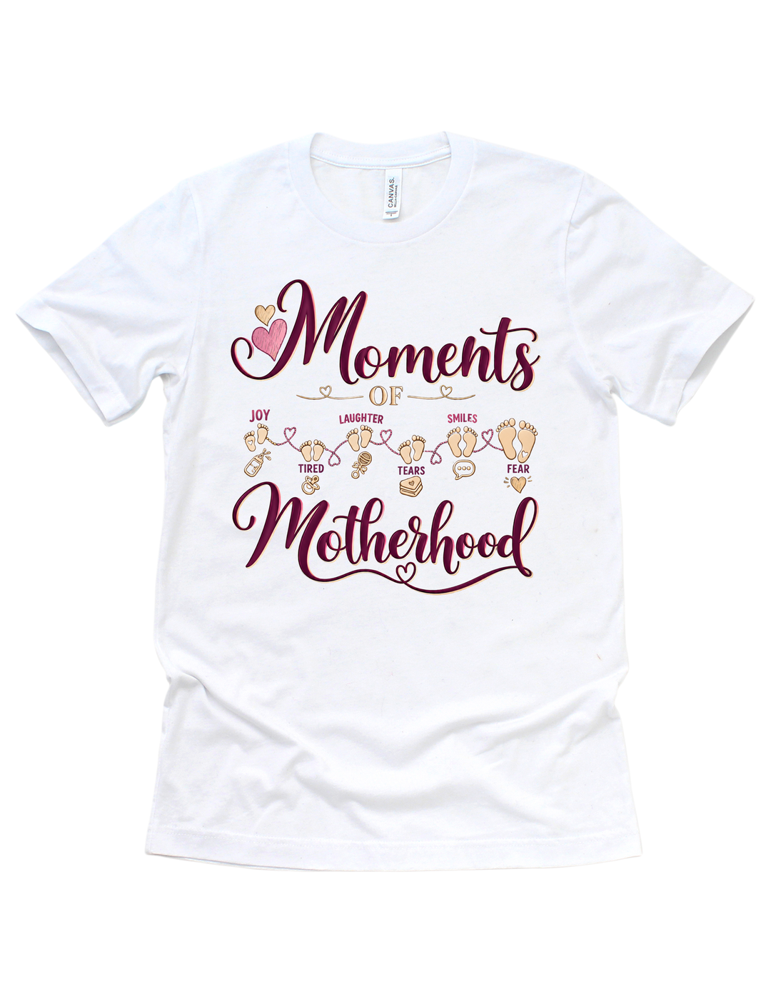 Moments of Motherhood T-shirt in white