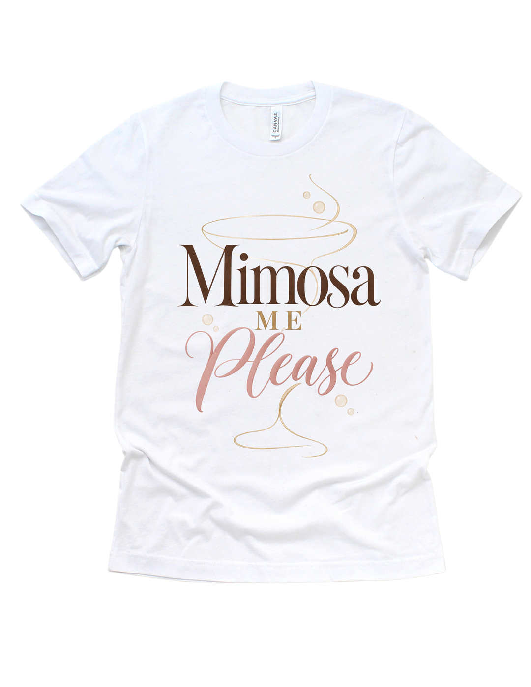 White Mimosa Me Please adult T-shirt