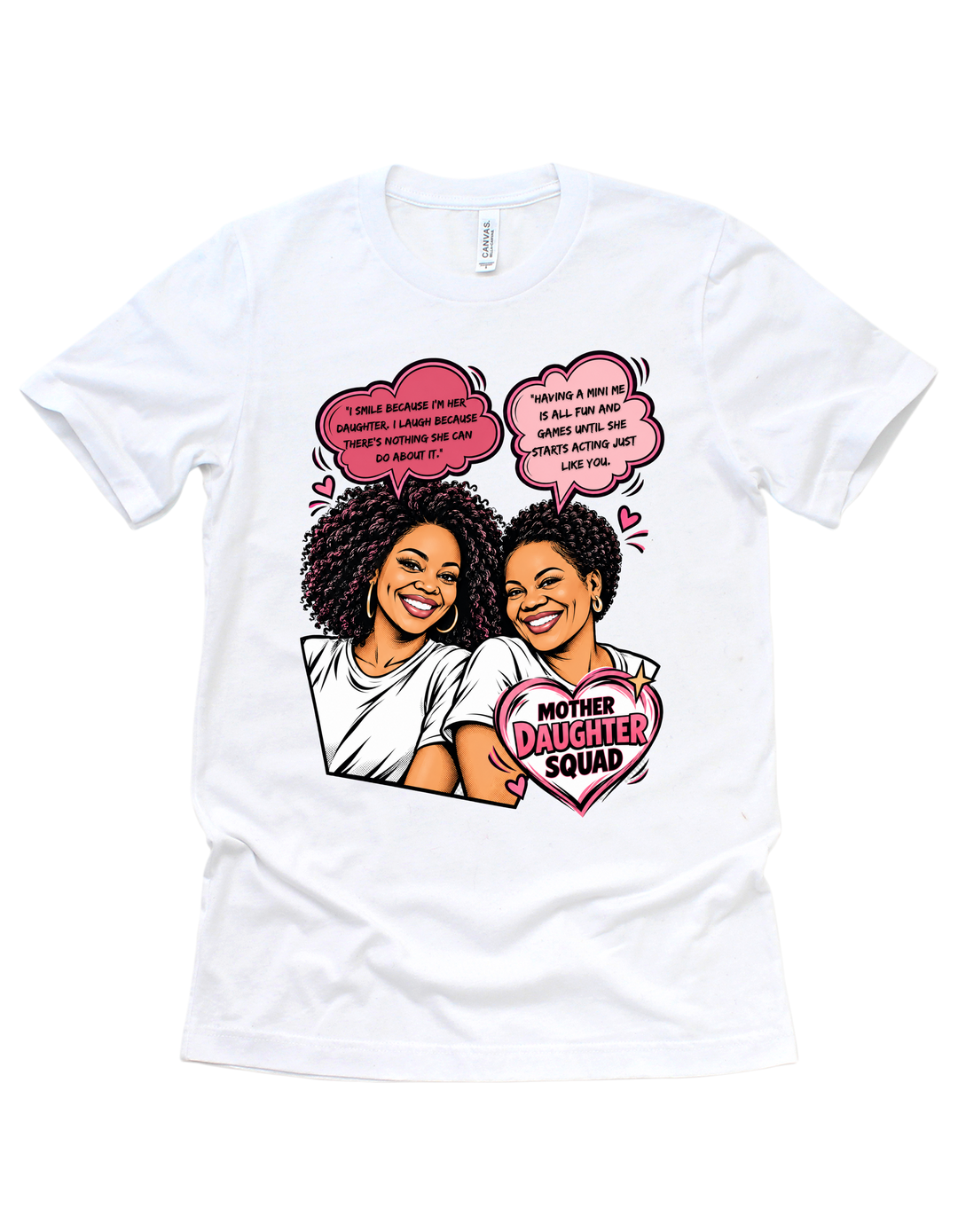 Mother Daughter Squad T-shirt in white