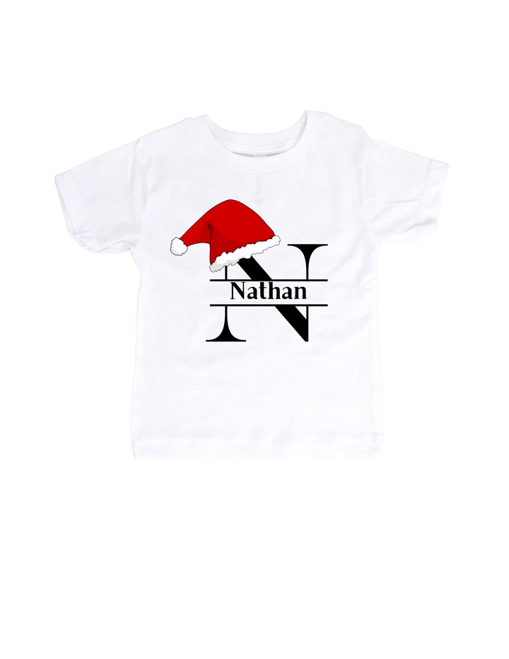 Personalized Christmas Initial Adult T-Shirt