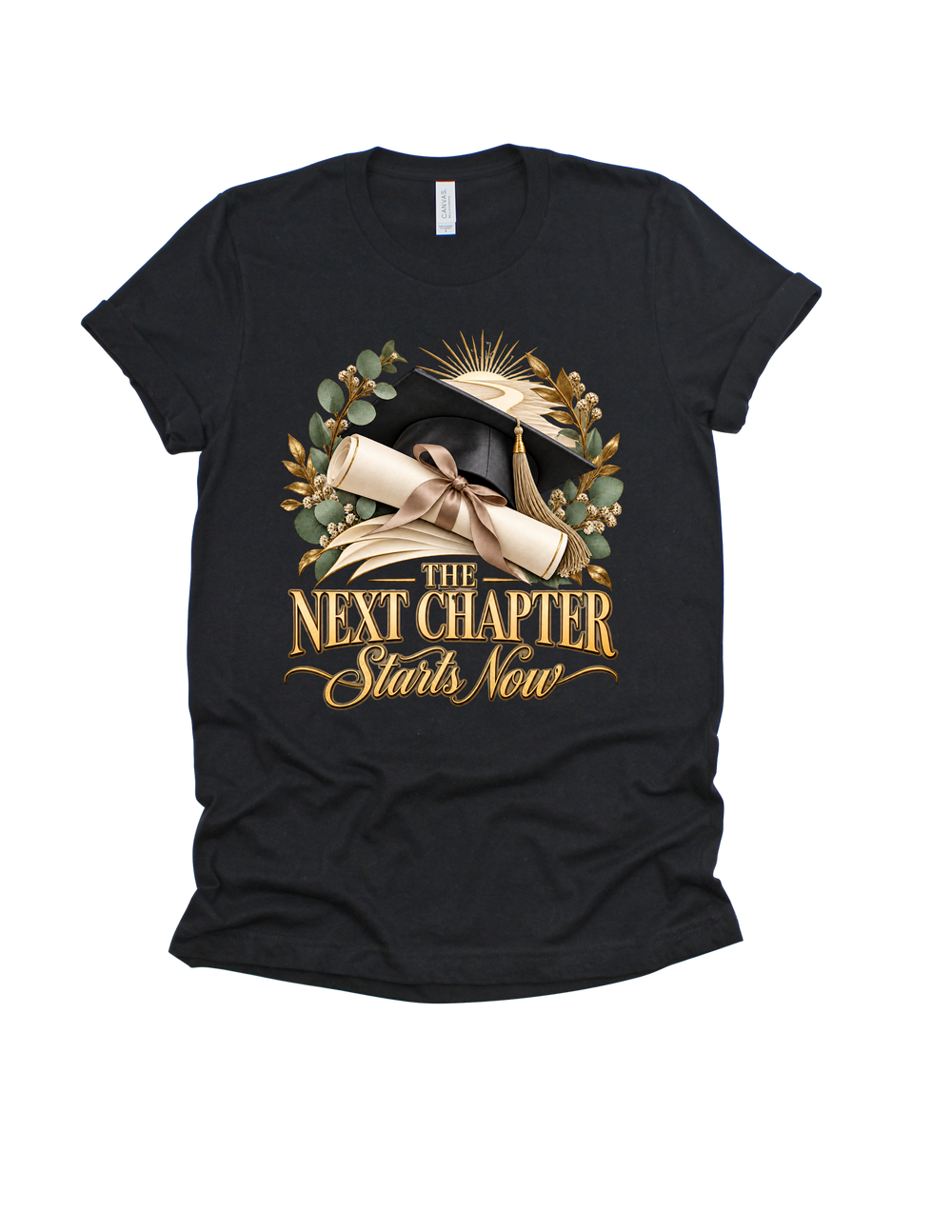 The Next Chapter graduation T-shirt in black